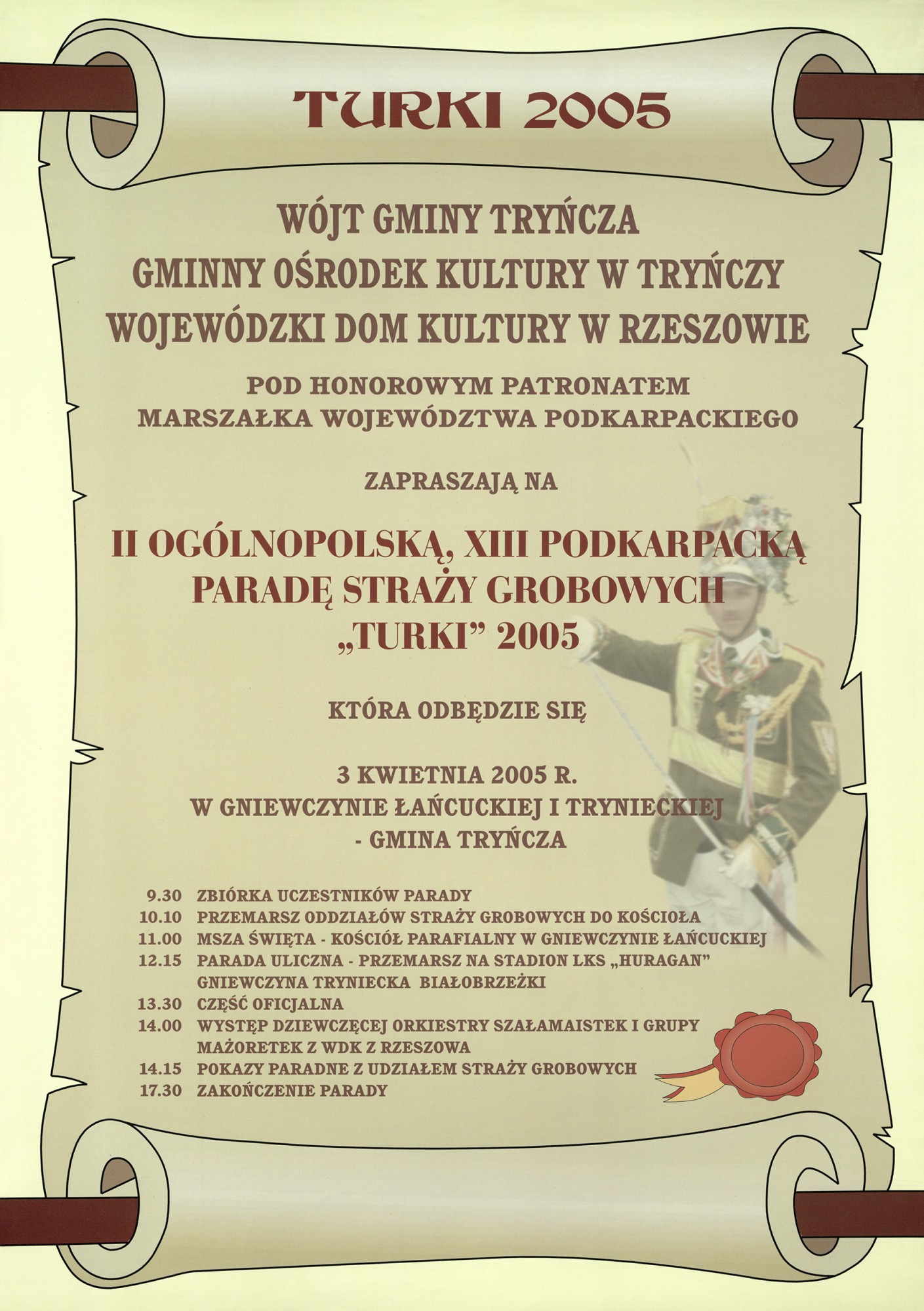 zdjęcie plakatu - II Ogólnopolska, XIII Podkarpacka Parada Straży Wielkanocnych „Turki” 2005